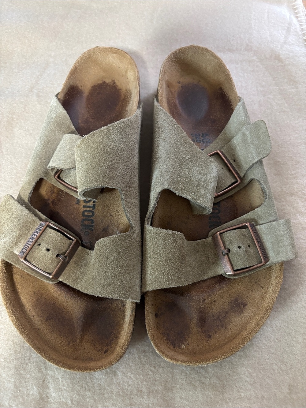 Birkenstock Arizona Suede Double Buckle Sandals Sz 40/9 VGUC